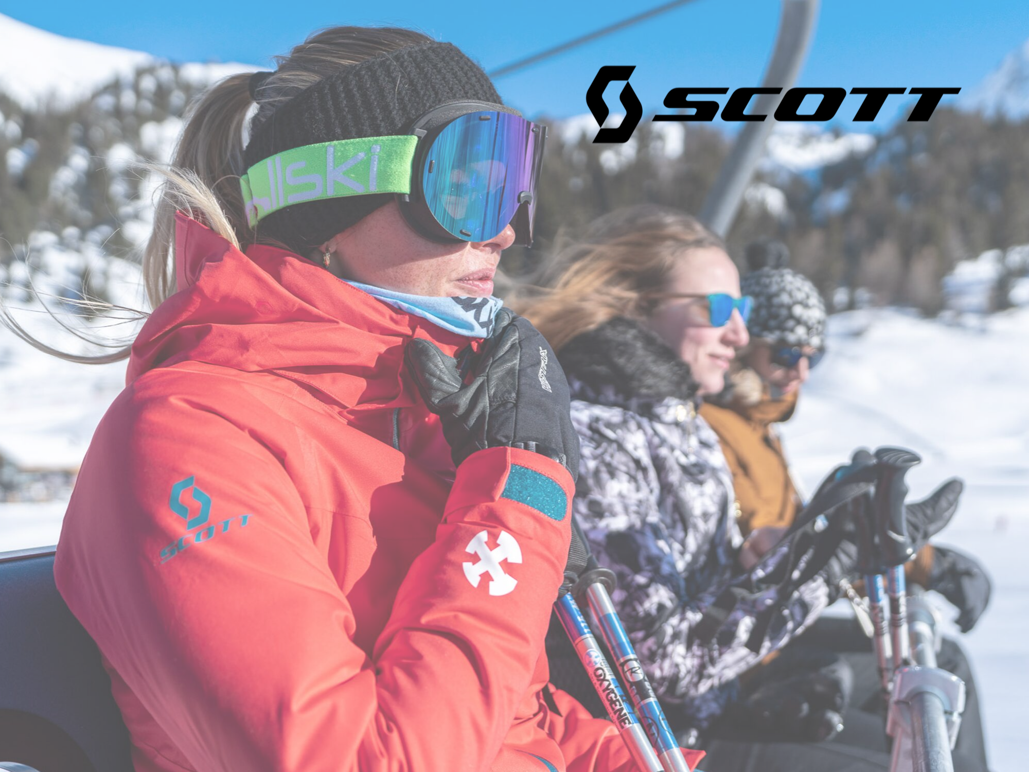 SCOTT women ski jacket and pants rental by Oxygene